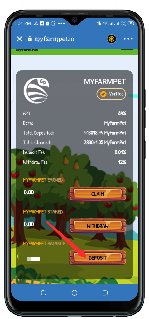 6 Easy Steps To Stake FarmPet, Earn 84% APY Passive Income 8